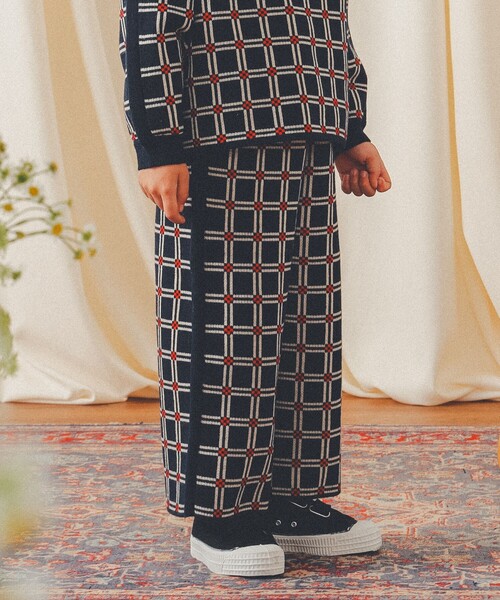 【セール】チェック ジャカード ニット パンツ 2024（100～150cm）（その他パンツ）｜こども ビームス（コドモビームス）