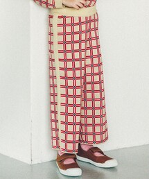 こども ビームス | チェック ジャカード ニット パンツ 2024（100～150cm）(その他パンツ)