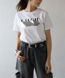 ロゴ×箔プリントTシャツ