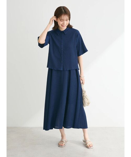 Green　Parks（グリーンパークス）の「BEST PRICE 表面カット衿付シャツ（シャツ/ブラウス・レディース・イエロー/ブルー/ホワイト系その他2/グレー/ブラック・FREE）」の13枚目の写真