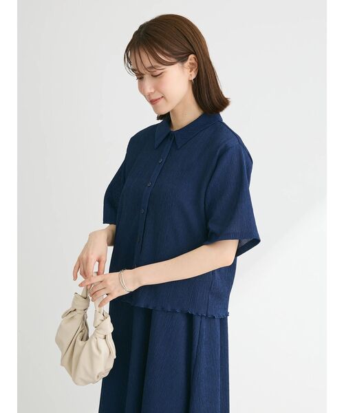 Green　Parks（グリーンパークス）の「BEST PRICE 表面カット衿付シャツ（シャツ/ブラウス・レディース・イエロー/ブルー/ホワイト系その他2/グレー/ブラック・FREE）」の16枚目の写真