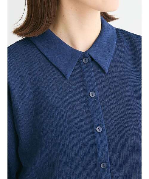 Green　Parks（グリーンパークス）の「BEST PRICE 表面カット衿付シャツ（シャツ/ブラウス・レディース・イエロー/ブルー/ホワイト系その他2/グレー/ブラック・FREE）」の19枚目の写真