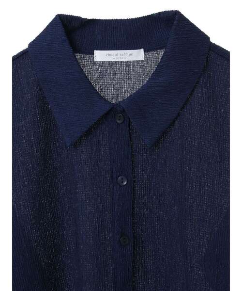 Green　Parks（グリーンパークス）の「BEST PRICE 表面カット衿付シャツ（シャツ/ブラウス・レディース・イエロー/ブルー/ホワイト系その他2/グレー/ブラック・FREE）」の7枚目の写真