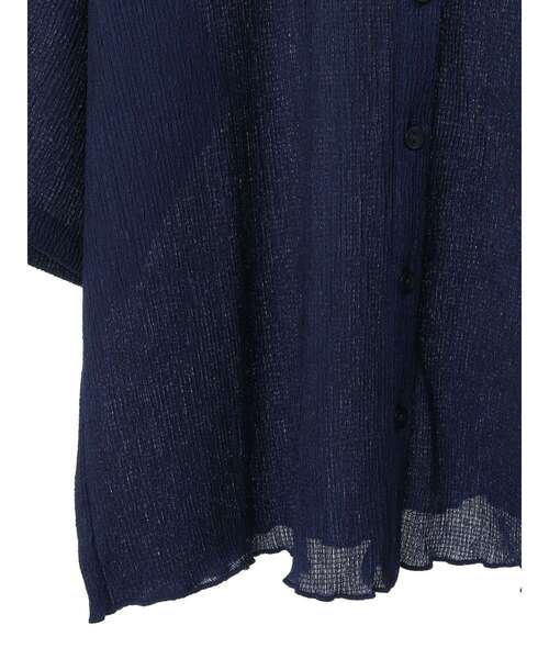 Green　Parks（グリーンパークス）の「BEST PRICE 表面カット衿付シャツ（シャツ/ブラウス・レディース・イエロー/ブルー/ホワイト系その他2/グレー/ブラック・FREE）」の9枚目の写真