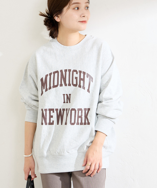 JOURNAL STANDARD（ジャーナルスタンダード）の「MIDNIGHT ロゴスウェット（スウェット・レディース・ブルー系その他/ブラック系その他/グレー/ブラウン・FREE）」の16枚目の写真