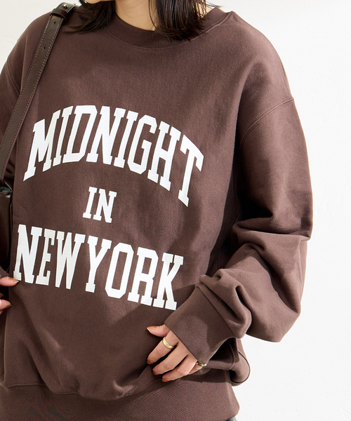 JOURNAL STANDARD（ジャーナルスタンダード）の「MIDNIGHT ロゴスウェット（スウェット・レディース・ブルー系その他/ブラック系その他/グレー/ブラウン・FREE）」の10枚目の写真