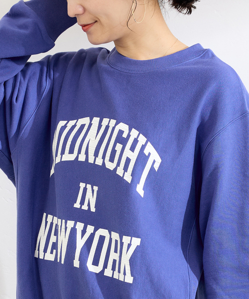 JOURNAL STANDARD（ジャーナルスタンダード）の「MIDNIGHT ロゴスウェット（スウェット・レディース・ブルー系その他/ブラック系その他/グレー/ブラウン・FREE）」の13枚目の写真