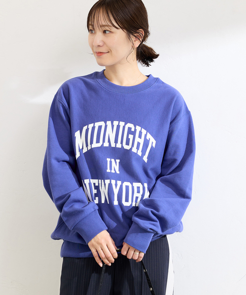 JOURNAL STANDARD（ジャーナルスタンダード）の「MIDNIGHT ロゴスウェット（スウェット・レディース・ブルー系その他/ブラック系その他/グレー/ブラウン・FREE）」の5枚目の写真
