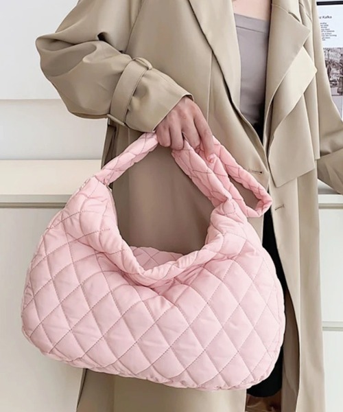 MaxMaraアウトレット●ANELLO サテン×キルティングショルダー セール】キルティングショルダーバッグ（ショルダーバッグ