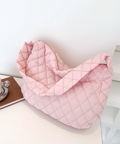 MaxMaraアウトレット●ANELLO サテン×キルティングショルダー セール】キルティングショルダーバッグ（ショルダーバッグ