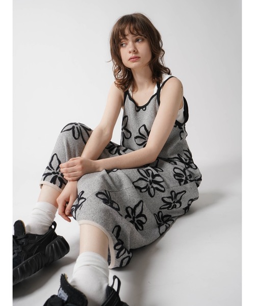 ワンピース flower jacquard drawstring OP セール】FLOWER JACQUARD KNIT ONEPIECE（ワンピース）｜:ETHROF