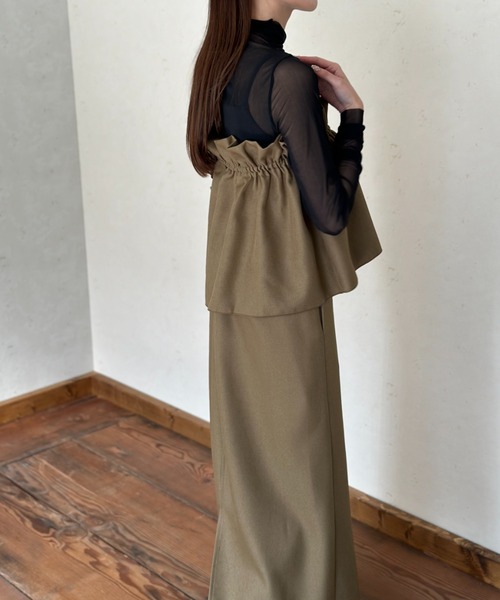 Per sist ence(パーシエンス)の「ヘザーエステルツイルマルチWAYスカート/セットアップ(スカート・レディース・チャコールグレー/ブラック/ベージュ/アイボリー・FREE)」の15枚目の写真