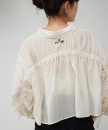 AZUL by moussy | MARY QUANT×AZUL　ギャザーシアーシャツ(シャツ/ブラウス)