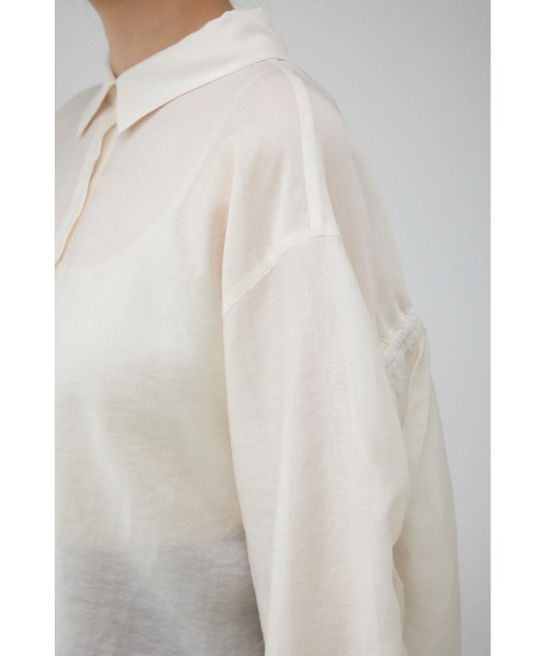 AZUL by moussy(アズールバイマウジー)の「MARY QUANT×AZUL ギャザーシアーシャツ(シャツ/ブラウス・レディース・アイボリー/ブラック・FREE)」の16枚目の写真