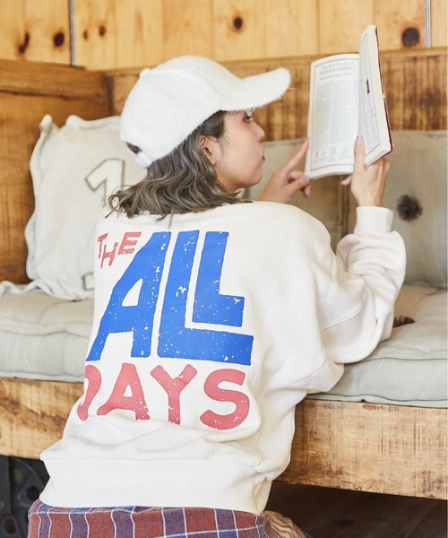 CUBE SUGAR（キューブシュガー）の「ガーゼ裏毛スウェット変形ドルマンプルオーバー（スウェット・レディース・ナチュラル/グリーン系その他/ブラック/グリーン・M）」の5枚目の写真