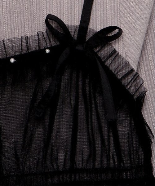 mezzo piano Junior(メゾピアノジュニア)の「チュールビスチェ&テレコ長袖Tシャツセット(Tシャツ/カットソー・キッズ・グレー/オフホワイト・M/S/L)」の8枚目の写真