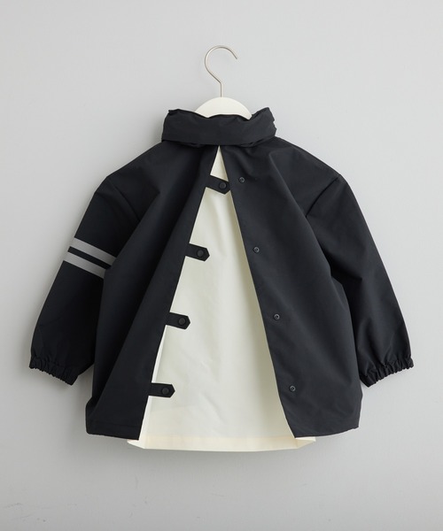 CIAOPANIC TYPY（チャオパニックティピー）の「【KIDS】【ランドセル対応】ナイロンZIP配色パーカー／通園＆通学（ナイロンジャケット・キッズ・ブラック/カーキ/サックスブルー・LARGE/X-LARGE/XX-LARGE/SMALL/MEDIUM）」の8枚目の写真