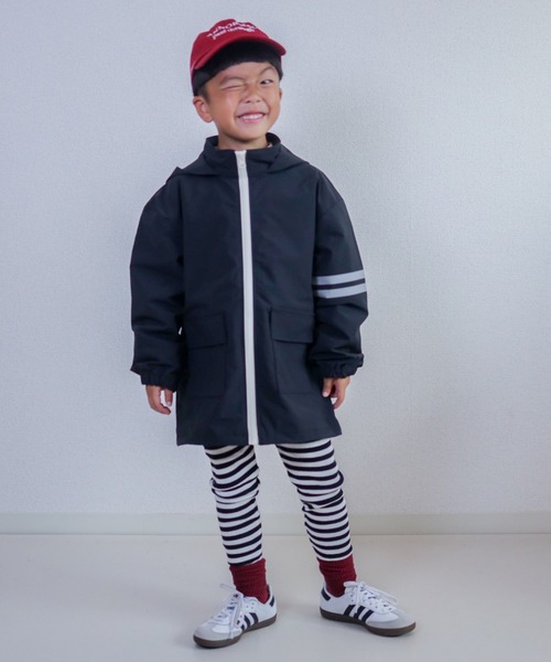 CIAOPANIC TYPY（チャオパニックティピー）の「【KIDS】【ランドセル対応】ナイロンZIP配色パーカー／通園＆通学（ナイロンジャケット・キッズ・ブラック/カーキ/サックスブルー・LARGE/X-LARGE/XX-LARGE/SMALL/MEDIUM）」の18枚目の写真