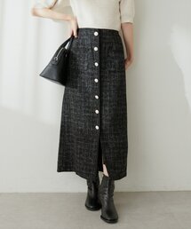 natural couture | ブレードテープ使いツイードスカート(スカート)