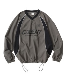 Nylon Game Shirt Pullover/オーバーサイズ ナイロン ユニフォームデザイン ゲームシャツ Vネック プルオーバー/トラックジャケット/アノラックジャケット/ブロークコア/レディース メンズ