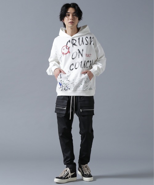 L.H.P（エルエイチピー）の「【WEB&DEPOT限定】UMLAUT/ウムラウト/GRAPHIC SWEAT HOODIE（パーカー・メンズ・ホワイト/ブラック・M/L）」の4枚目の写真