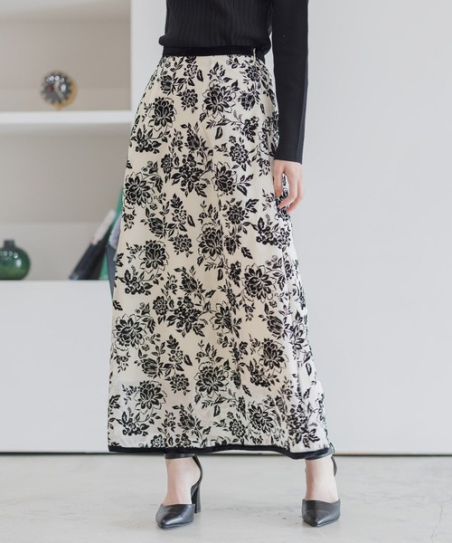 フラワーフロッキーフレアスカート148381
