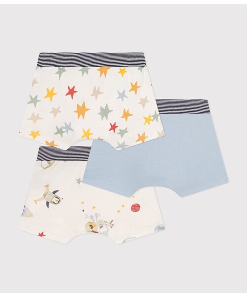 【セール】トランクス３枚組（トランクス）｜PETIT BATEAU（プチバトー）