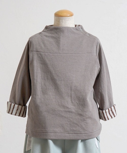 【セール】【NAOMI ITO(ナオミイトウ)】エアリーオフタートルトップス 80cm・90cm・100cm（Tシャツ/カットソー）｜NAOMI ITO（ナオミイトウ）