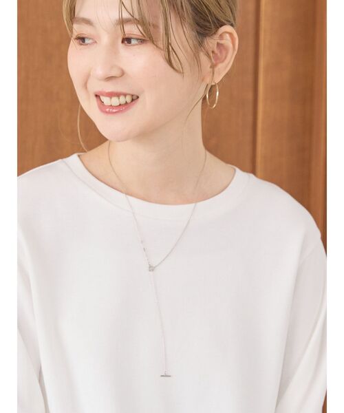 AMERICAN HOLIC（アメリカンホリック）の「クルーネックカットプルオーバー（Tシャツ/カットソー・レディース・ブラック/オフホワイト・S/M/L）」の5枚目の写真