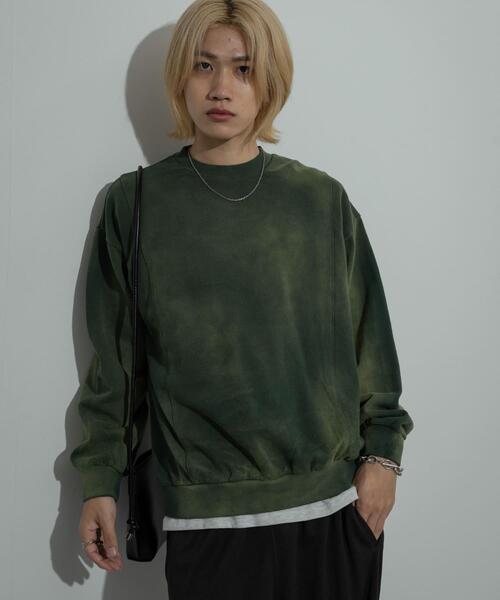 SENSE OF PLACE by URBAN RESEARCH（センスオブプレイスバイアーバンリサーチ）の「『ユニセックス』ヴィンテージライクスウェット（スウェット・メンズ・ブラック/ピンク/グリーン・MEDIUM/LARGE）」の2枚目の写真