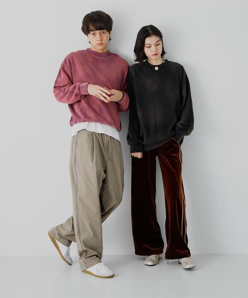 SENSE OF PLACE by URBAN RESEARCH（センスオブプレイスバイアーバンリサーチ）の「『ユニセックス』ヴィンテージライクスウェット（スウェット・メンズ・ブラック/ピンク/グリーン・MEDIUM/LARGE）」の11枚目の写真