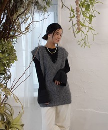 CORNERS | 起毛シャギーオーバーサイズVネックベスト(ベスト)