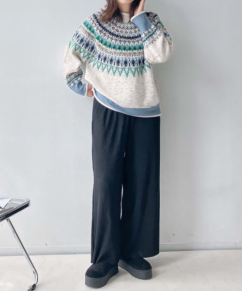 セール】◇球心あみあみ配色ニットプルオーバー（ニット/セーター