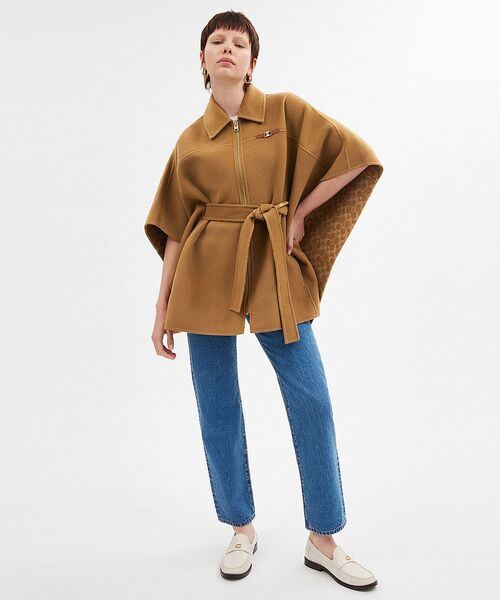 ダブル フェイス ウール ケープ（その他アウター）｜COACH（コーチ）の