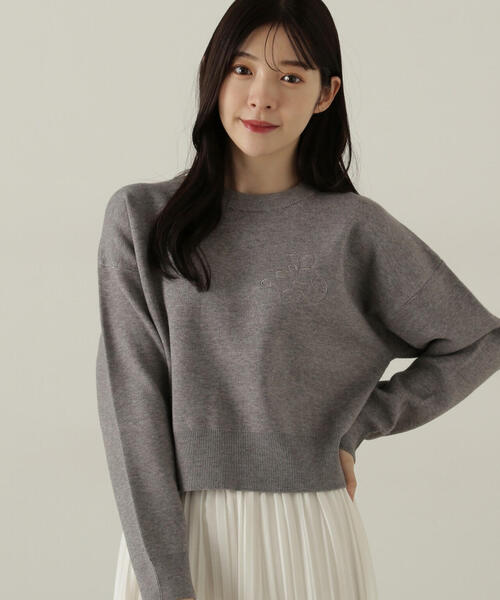 PROPORTION BODY DRESSING(プロポーションボディドレッシング)の「ショートスエットライクニット / 1214270006(ニット/セーター・レディース・ピンク/グレー系その他/ブルー・FREE)」の14枚目の写真