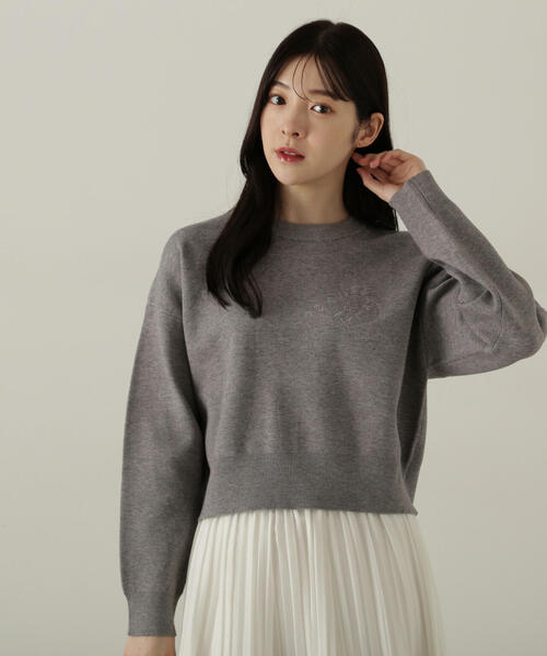 PROPORTION BODY DRESSING(プロポーションボディドレッシング)の「ショートスエットライクニット / 1214270006(ニット/セーター・レディース・ピンク/グレー系その他/ブルー・FREE)」の15枚目の写真