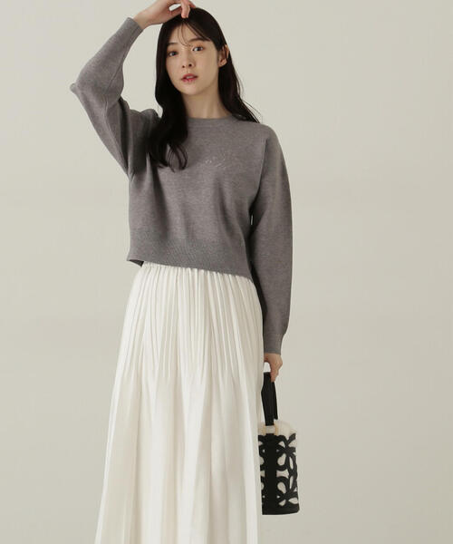 PROPORTION BODY DRESSING(プロポーションボディドレッシング)の「ショートスエットライクニット / 1214270006(ニット/セーター・レディース・ピンク/グレー系その他/ブルー・FREE)」の17枚目の写真