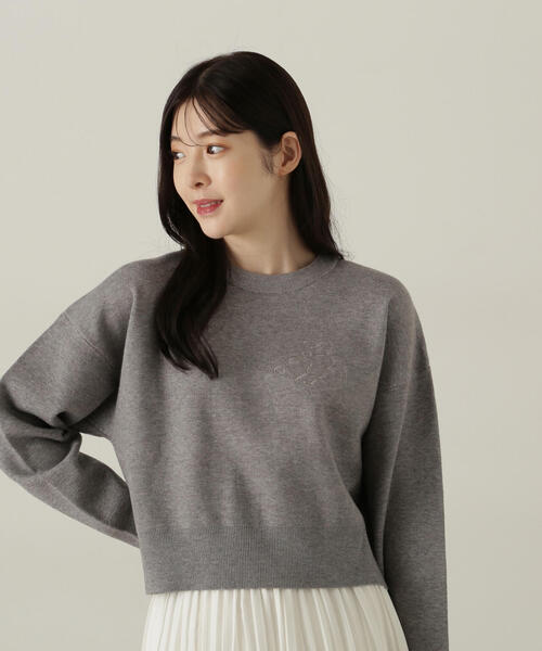 PROPORTION BODY DRESSING(プロポーションボディドレッシング)の「ショートスエットライクニット / 1214270006(ニット/セーター・レディース・ピンク/グレー系その他/ブルー・FREE)」の18枚目の写真