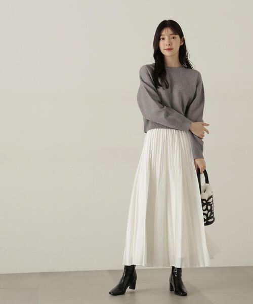 PROPORTION BODY DRESSING(プロポーションボディドレッシング)の「ショートスエットライクニット / 1214270006(ニット/セーター・レディース・ピンク/グレー系その他/ブルー・FREE)」の20枚目の写真