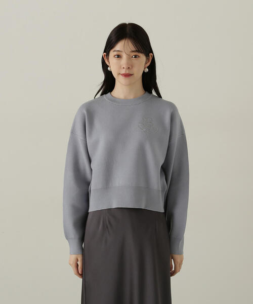 PROPORTION BODY DRESSING(プロポーションボディドレッシング)の「ショートスエットライクニット / 1214270006(ニット/セーター・レディース・ピンク/グレー系その他/ブルー・FREE)」の7枚目の写真