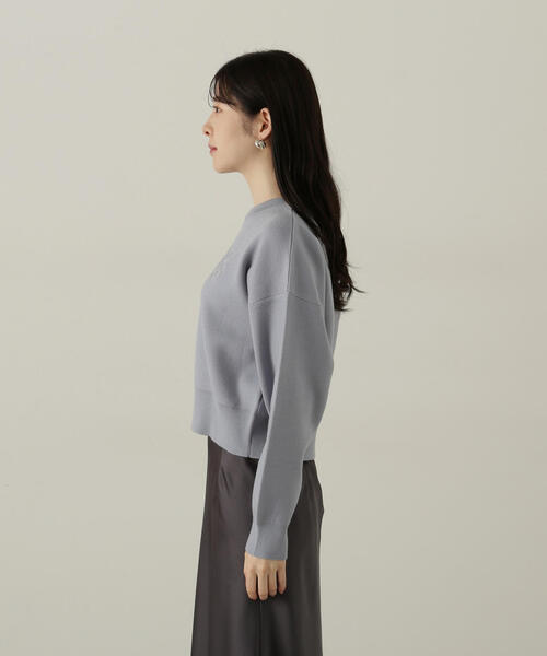 PROPORTION BODY DRESSING(プロポーションボディドレッシング)の「ショートスエットライクニット / 1214270006(ニット/セーター・レディース・ピンク/グレー系その他/ブルー・FREE)」の8枚目の写真