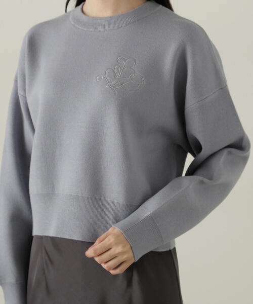 PROPORTION BODY DRESSING(プロポーションボディドレッシング)の「ショートスエットライクニット / 1214270006(ニット/セーター・レディース・ピンク/グレー系その他/ブルー・FREE)」の10枚目の写真