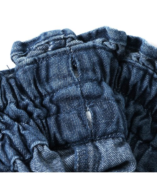 algy（アルジー）の「オールインワン風りぼんセットアップ（つなぎ/オールインワン・キッズ・グレー/インディゴブルー・XX-SMALL/X-SMALL/MEDIUM/SMALL）」の3枚目の写真