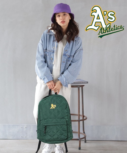 MLB(メジャーリーグベースボール)の「MLB キルティングリュック(バックパック/リュック・レディース・ブラック系その他2/ブラック系その他/ブラック/ネイビー/グリーン・FREE)」の4枚目の写真