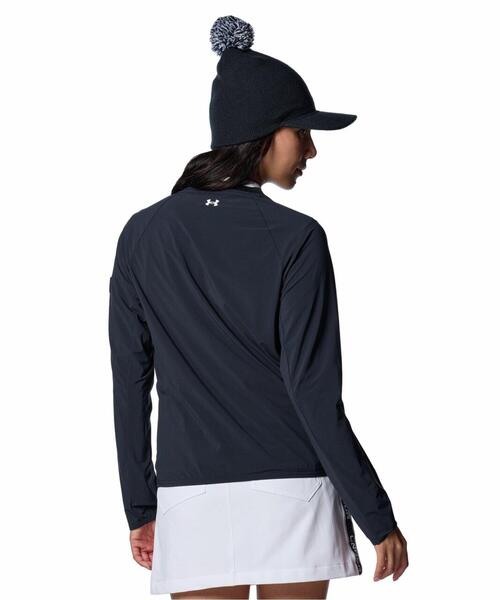 UNDER ARMOUR(アンダーアーマー)の「UAドライブ ウインド クルーネック プルオーバー ジャケット(ゴルフ/レディース)(Tシャツ/カットソー・レディース・ブラック・M/S/L/XL)」の2枚目の写真