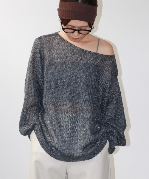 値下げ‼︎ BALLSEYスパンコールモヘア ノースリーブプルオーバー  