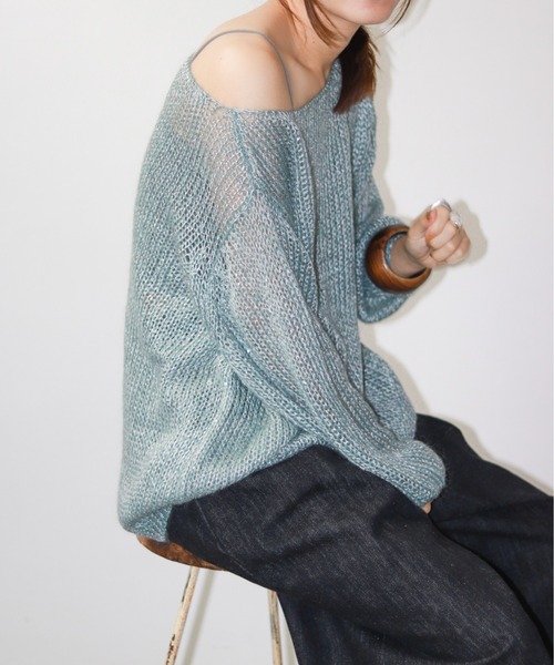 【セール】スパンコールモヘアニットプルオーバー（Tシャツ/カットソー）｜hwyl（ヒュイル） 6,600円