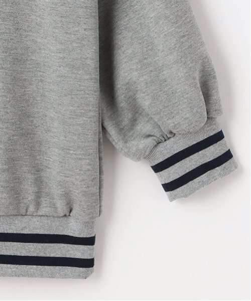 by LOVEiT（バイラビット）の「カレッジロゴチュニック（スウェット・キッズ・ネイビー/グレー/アイボリー・160cm/150cm/140cm/130cm/120cm）」の9枚目の写真