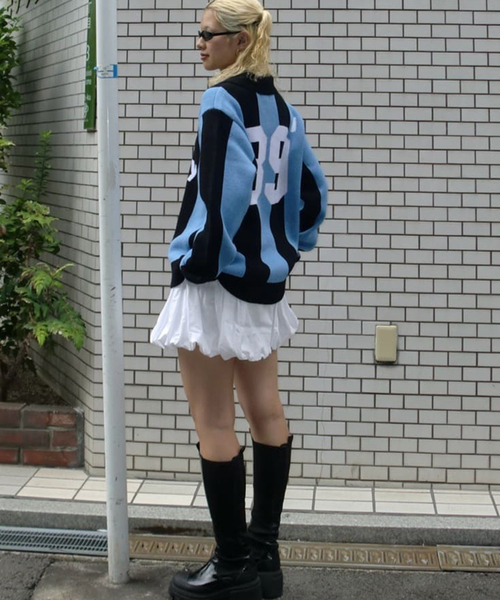 OBEY（オベイ）の「【OBEY / オベイ】SOCCER JERSEY SWEATER 151000090（ニット/セーター・レディース・レッド/ブルー系その他・SMALL/MEDIUM）」の3枚目の写真