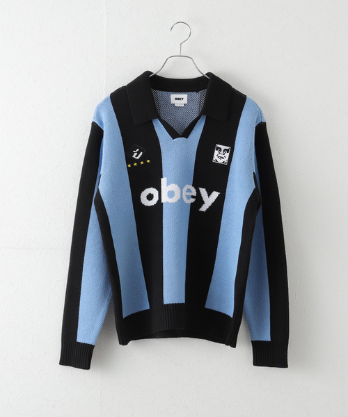 OBEY（オベイ）の「【OBEY / オベイ】SOCCER JERSEY SWEATER 151000090（ニット/セーター・レディース・レッド/ブルー系その他・SMALL/MEDIUM）」の5枚目の写真